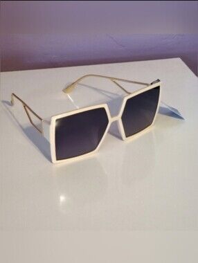 Square Sunglasses with Dark Tint - UV Protection